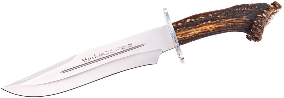 Cuchillo de caza Muela Magnum-26 bowie con puño de asta de ciervo