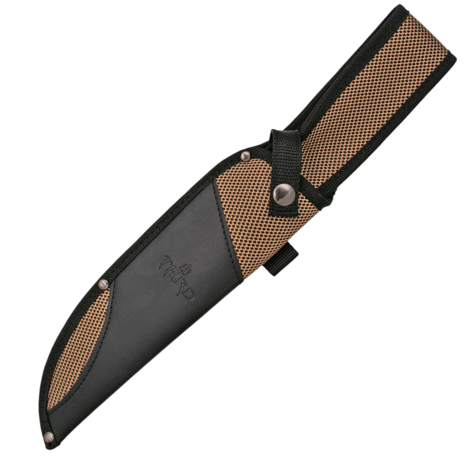 Faca Tática de Aço 420 com Lâmina Preta de 25 cm e Cabo Encordado