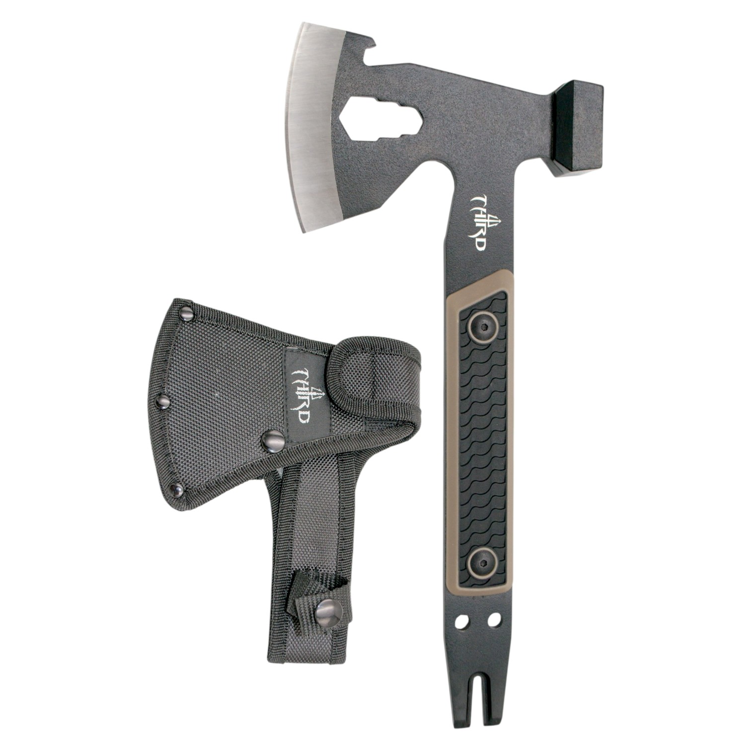 Hacha Compacta Táctica de 26,5 cm de Acero 420 Negra