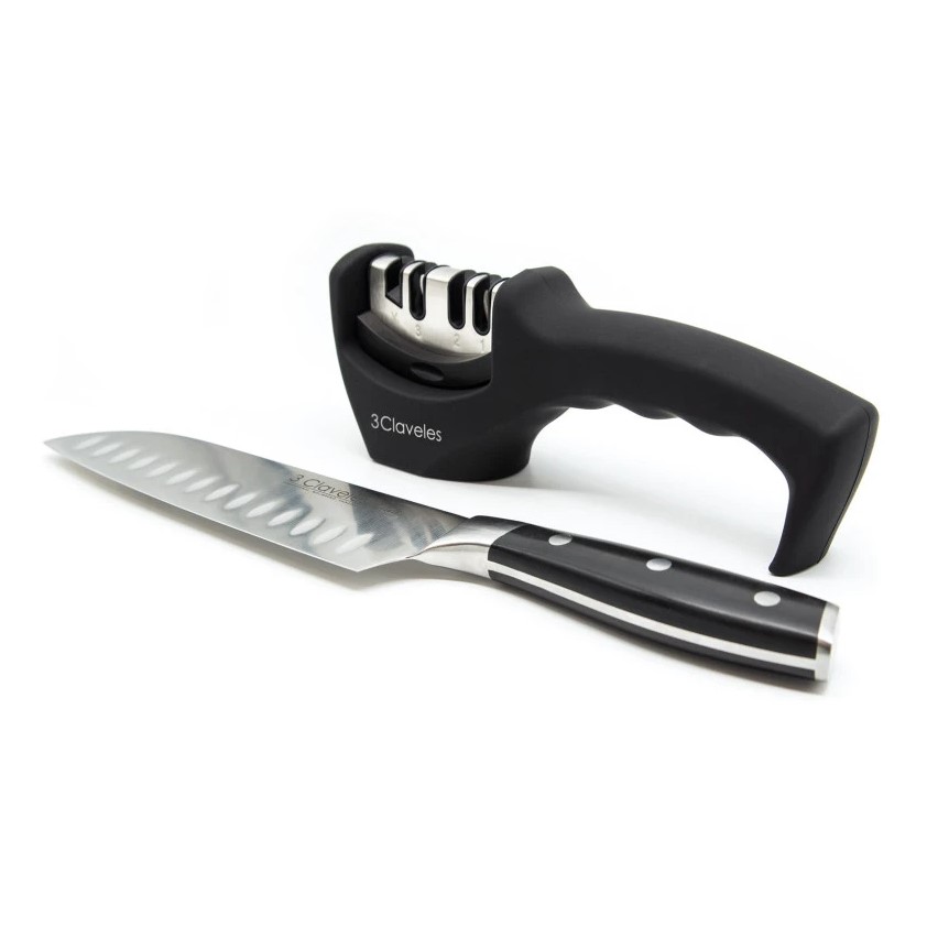 Afilador de cuchillos de carburo de tungsteno con 3 pasos para cu...