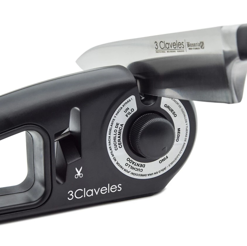 Messer- und Scherenschärfer aus Diamant und Wolframkarbid mit einstellbarem Winkel