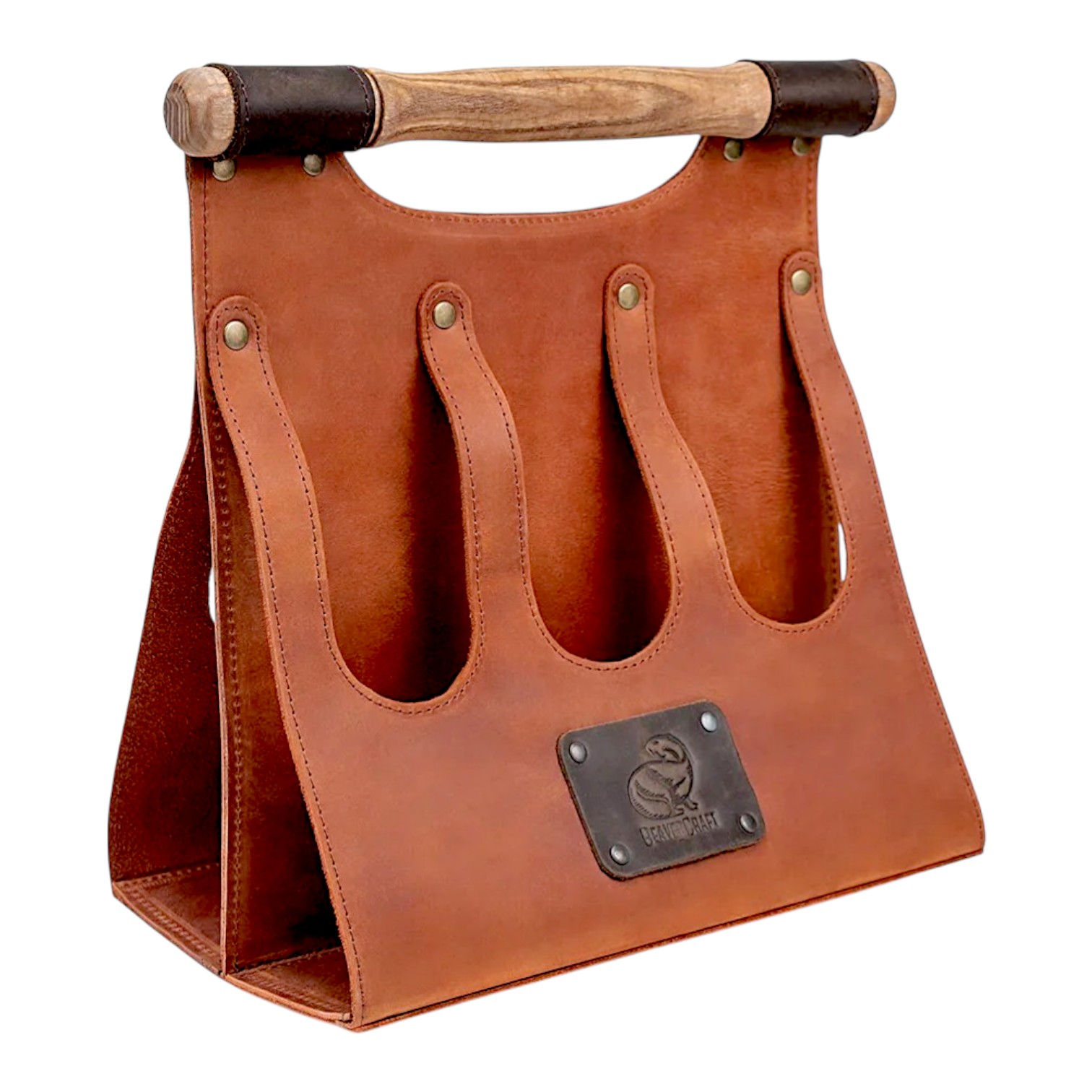 Portabotellas de Cuero para 6 Cervezas