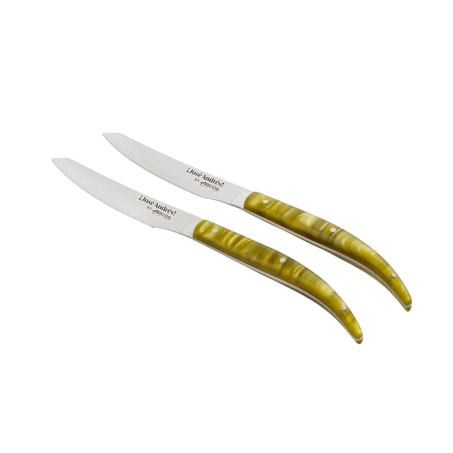 Set de 2 cuchillos de mesa con mango color verde The Bazaar by José Andrés