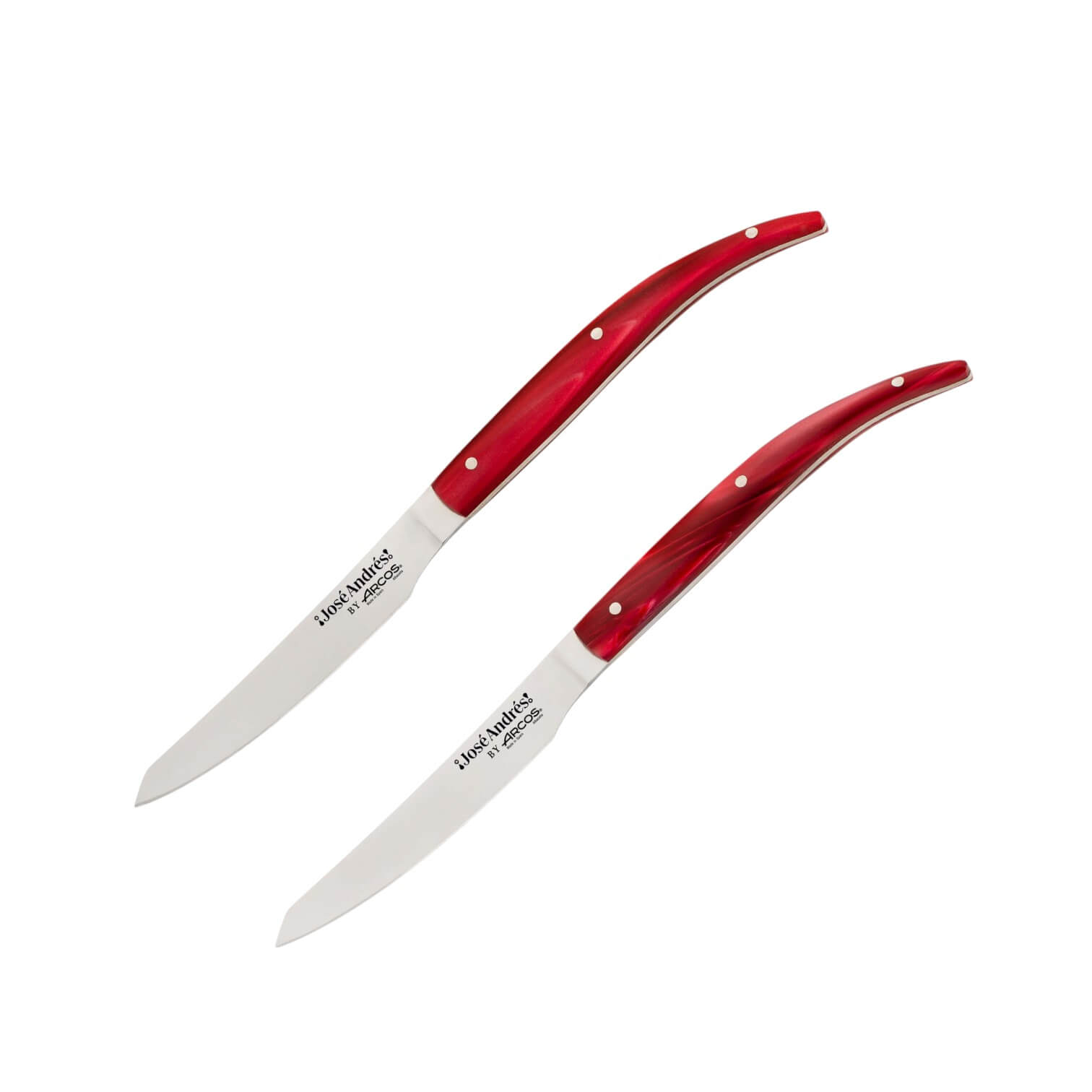 Set de 2 cuchillos de mesa con mango color rojo The Bazaar by Jos...