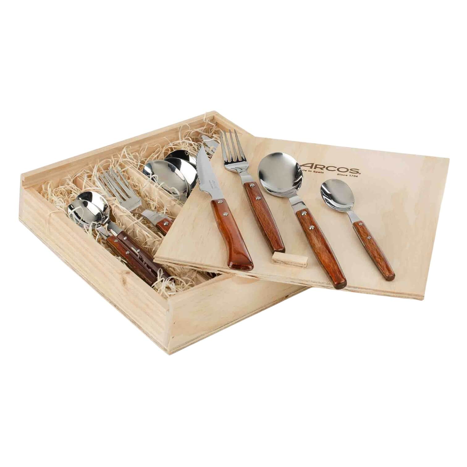 Estuche de cubiertos de mesa de 16 piezas serie Gregorio Arcos