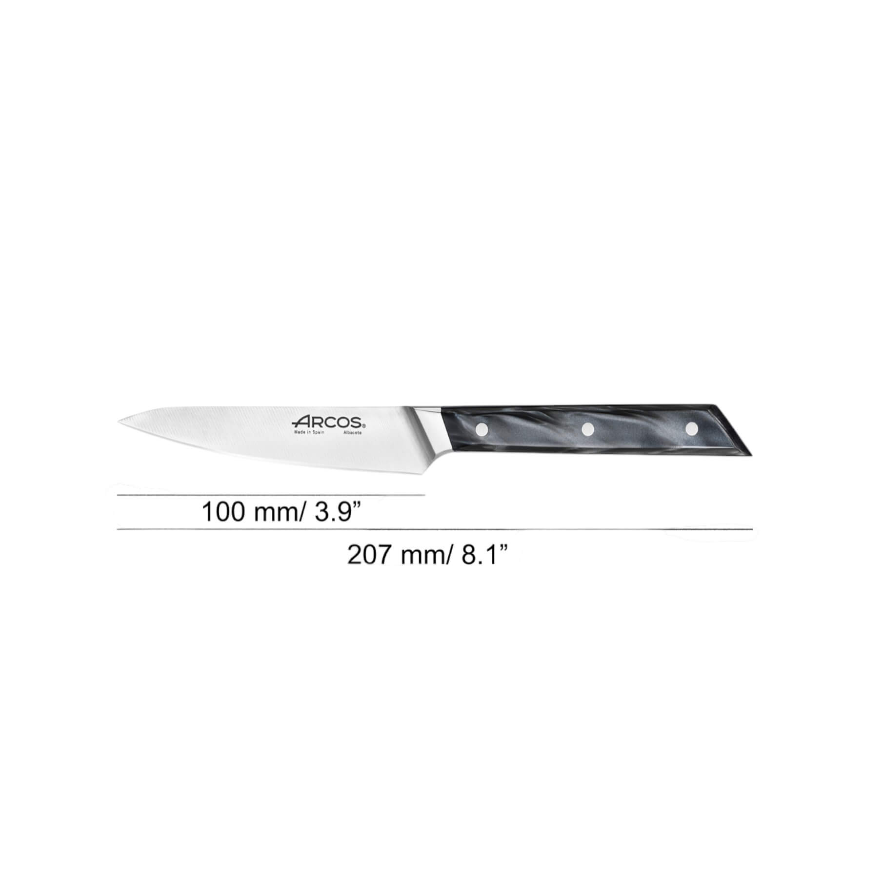 Cuchillo mondador de 10 cm con filo seda Arcos serie Eclipse