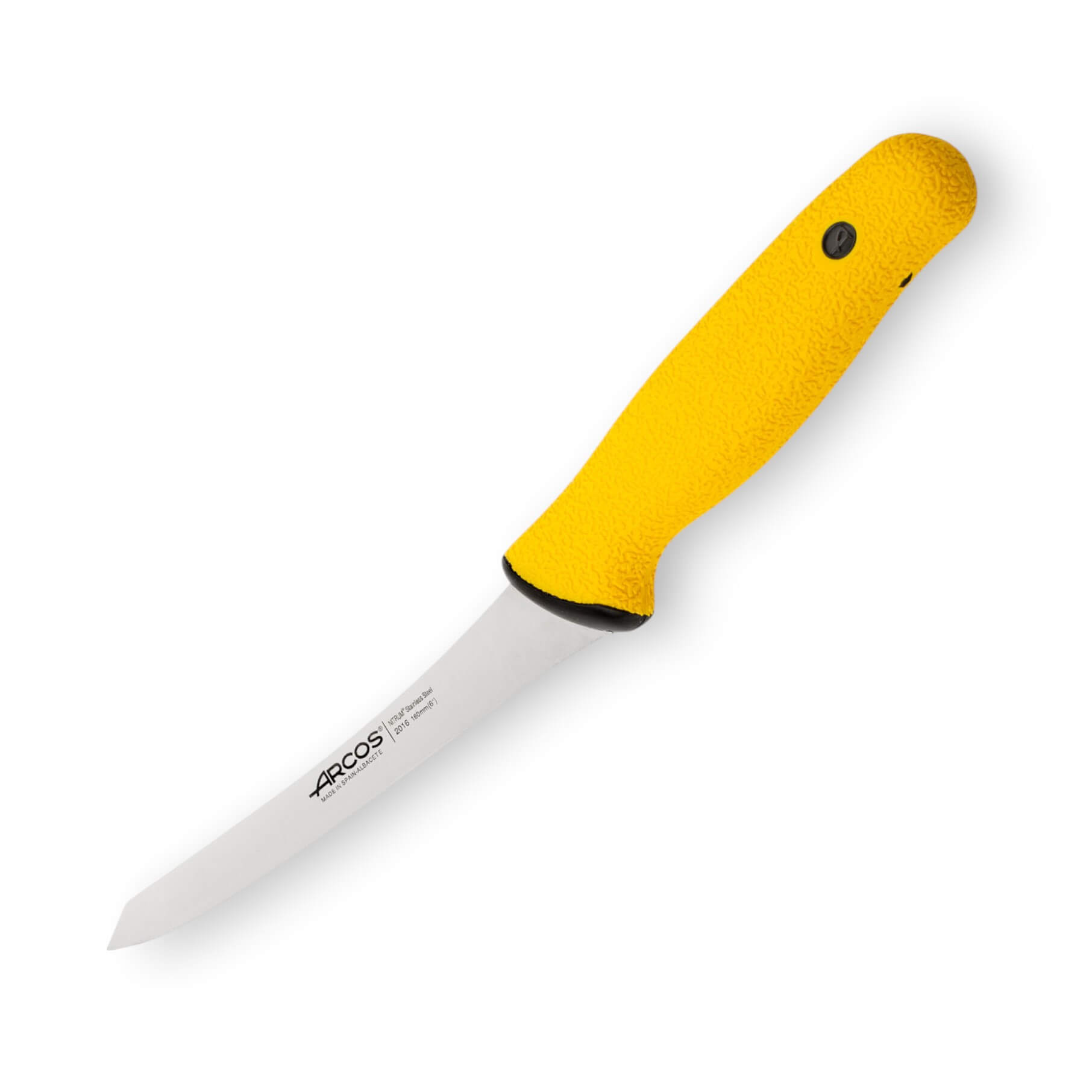 Cuchillo deshuesador curvo semi rígido 160 mm con punta biselada ...