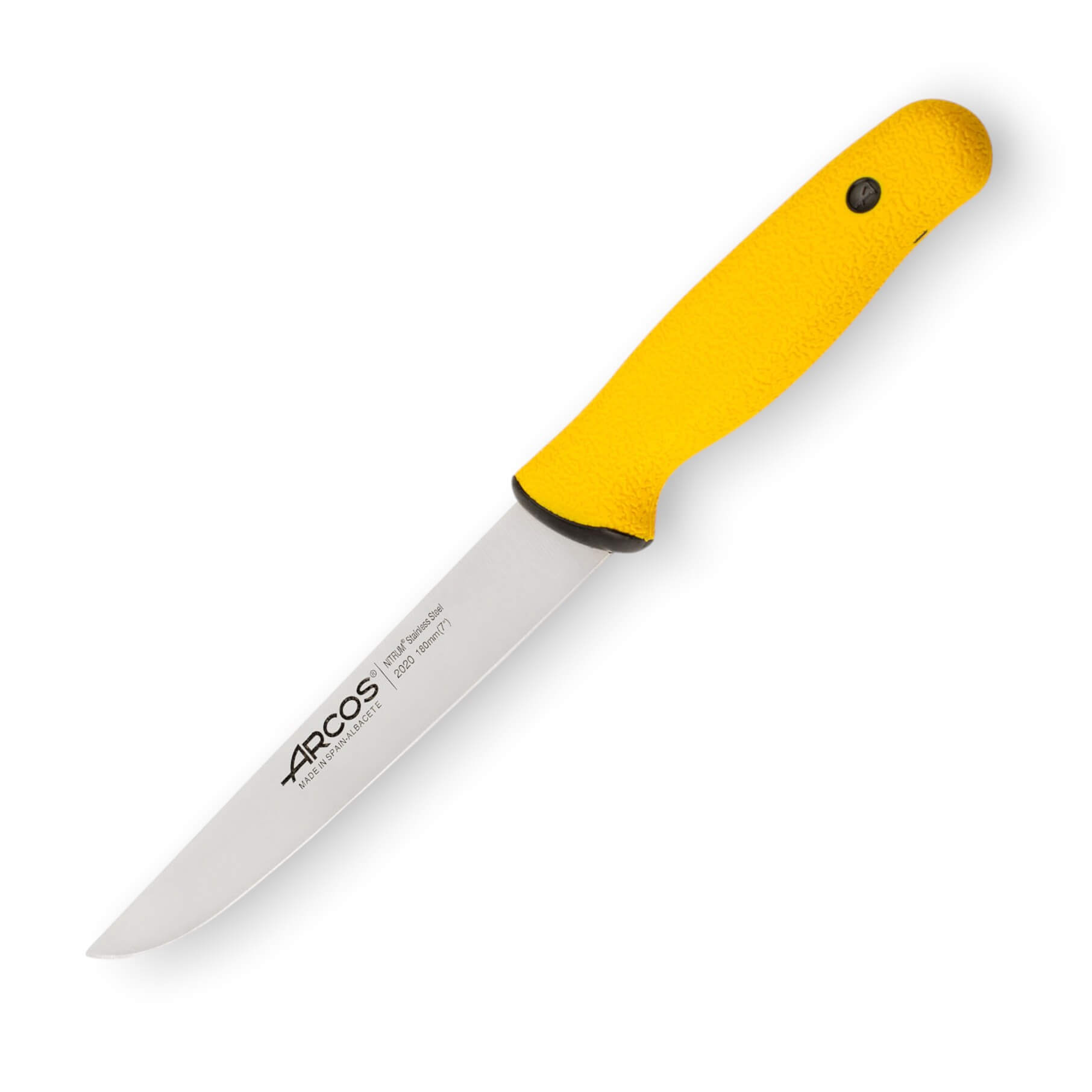 Cuchillo carnicero de 180 mm Arcos Duo Pro con mango amarillo