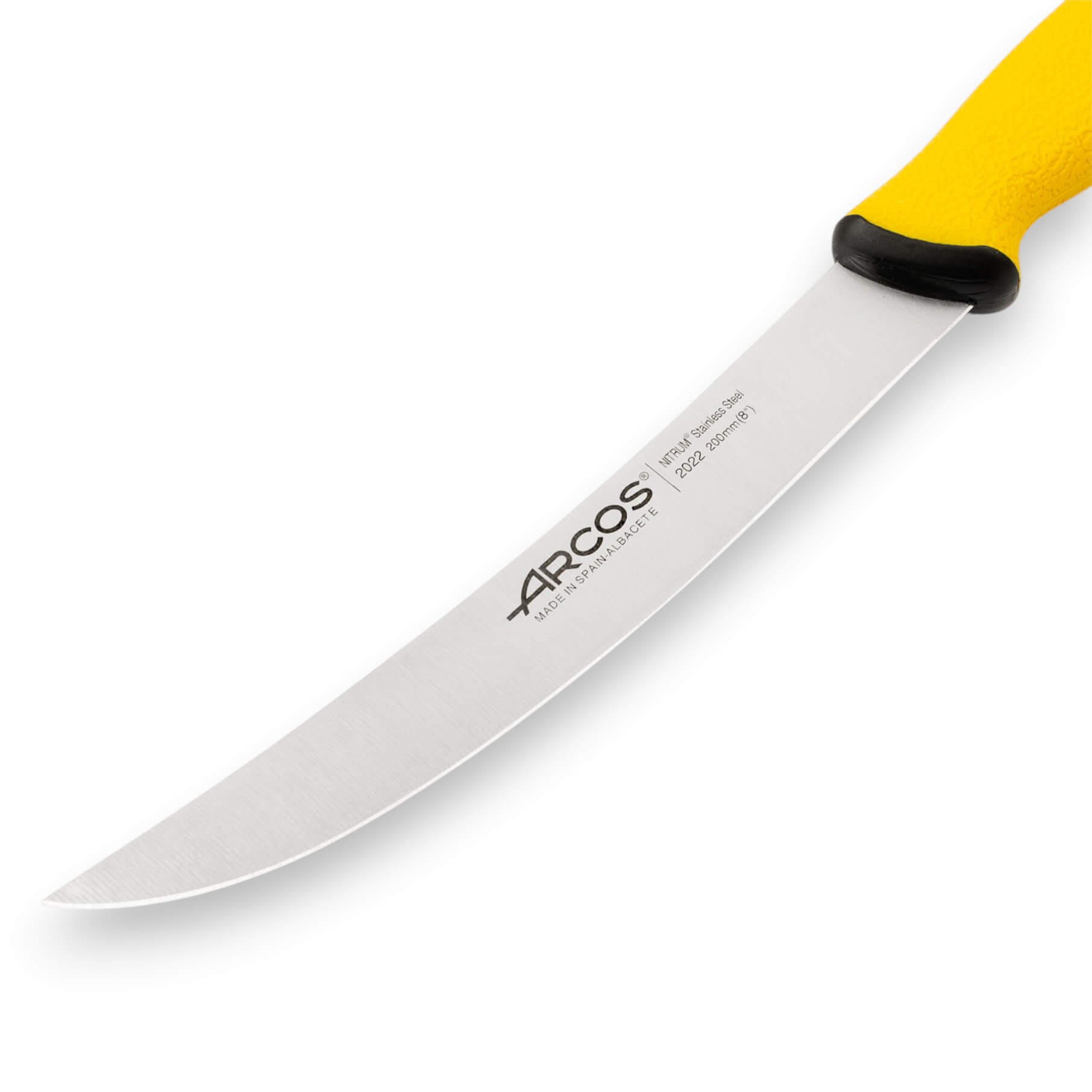 Couteau de boucher incurvé Arcos Duo Pro 200 mm avec manche jaune