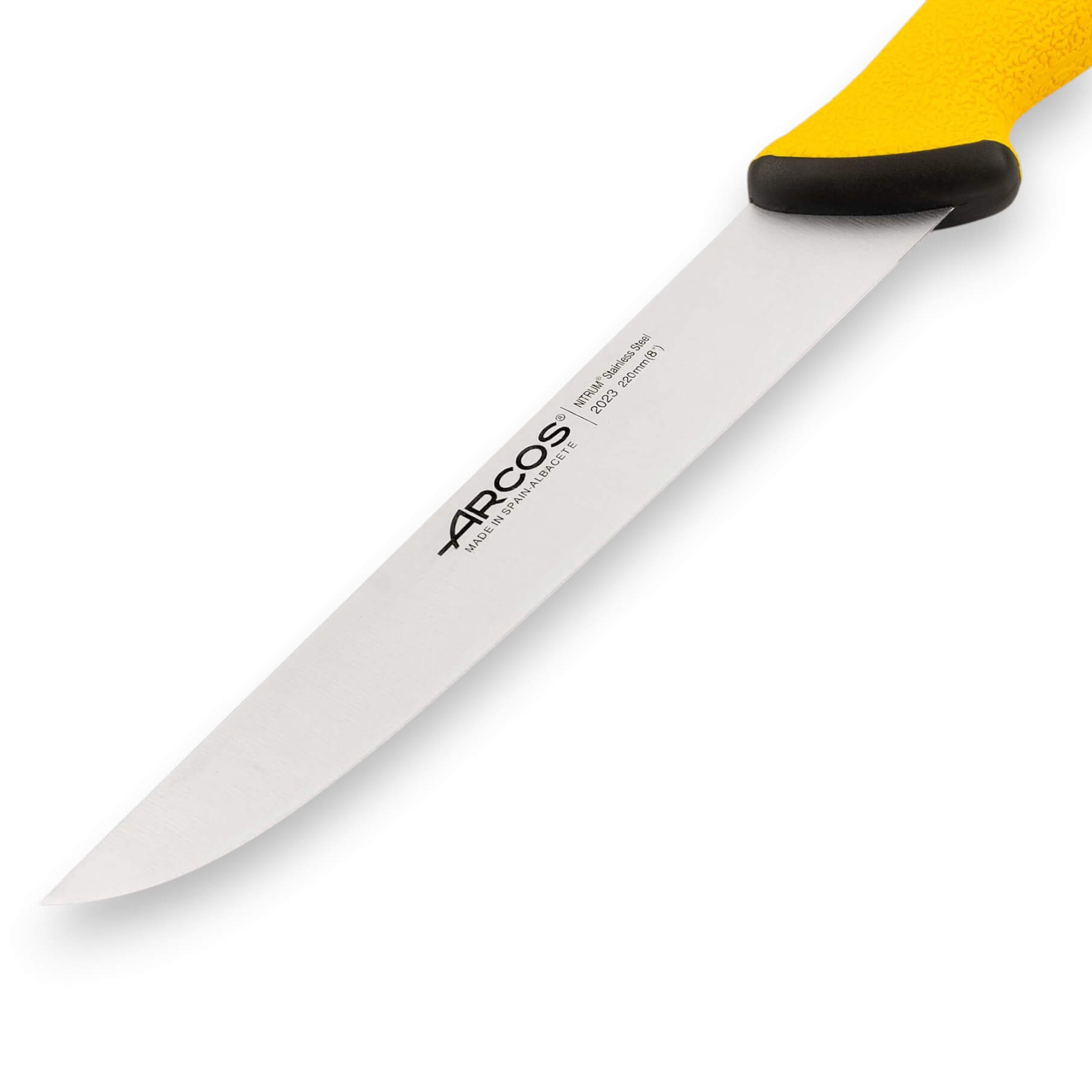 Cuchillo carnicero de 220 mm Arcos Duo Pro con mango amarillo