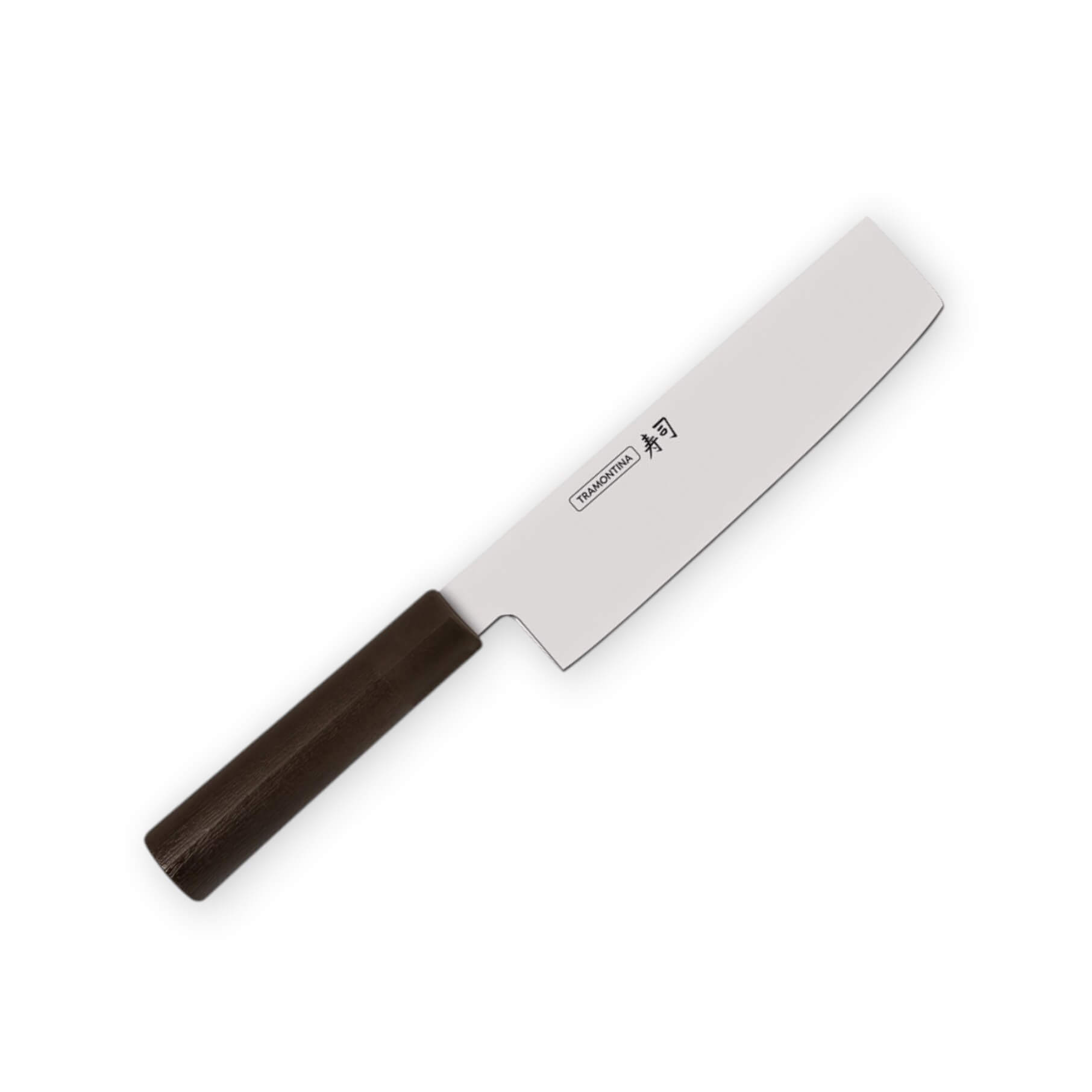 Cuchillo Sushi Nakiri con hoja de 18 cm Tramontina negro 24024/10...