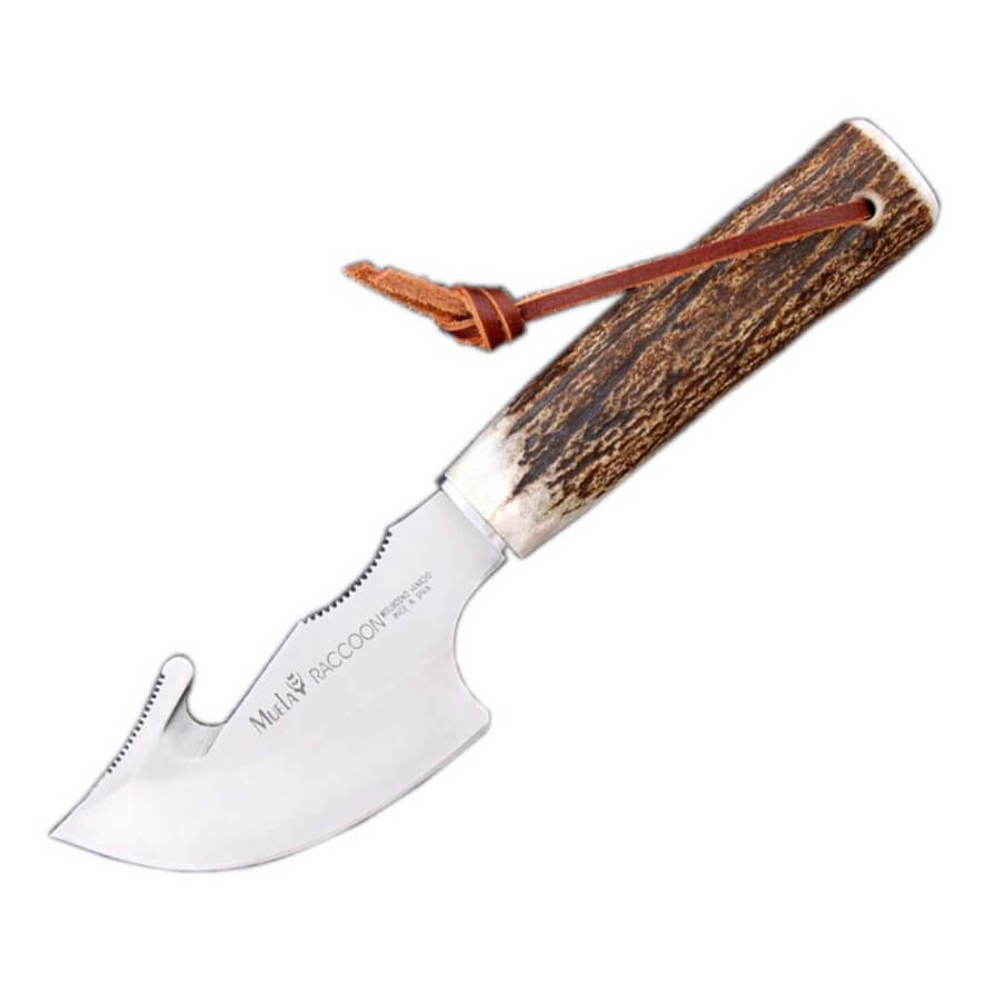 Faca de caça Muela Raccoon-8A com cabo de chifre de veado e lâmin...