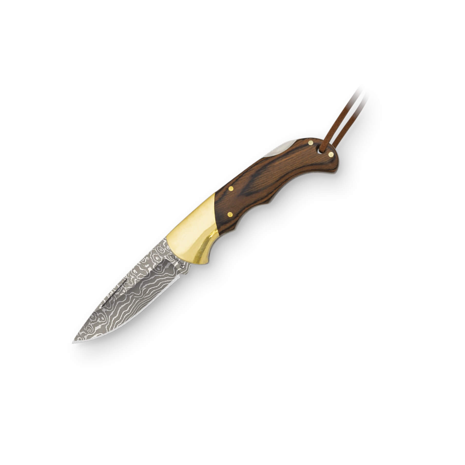 Couteau de poche Albainox Damas avec lame de 6 cm présenté dans un coffret aimanté