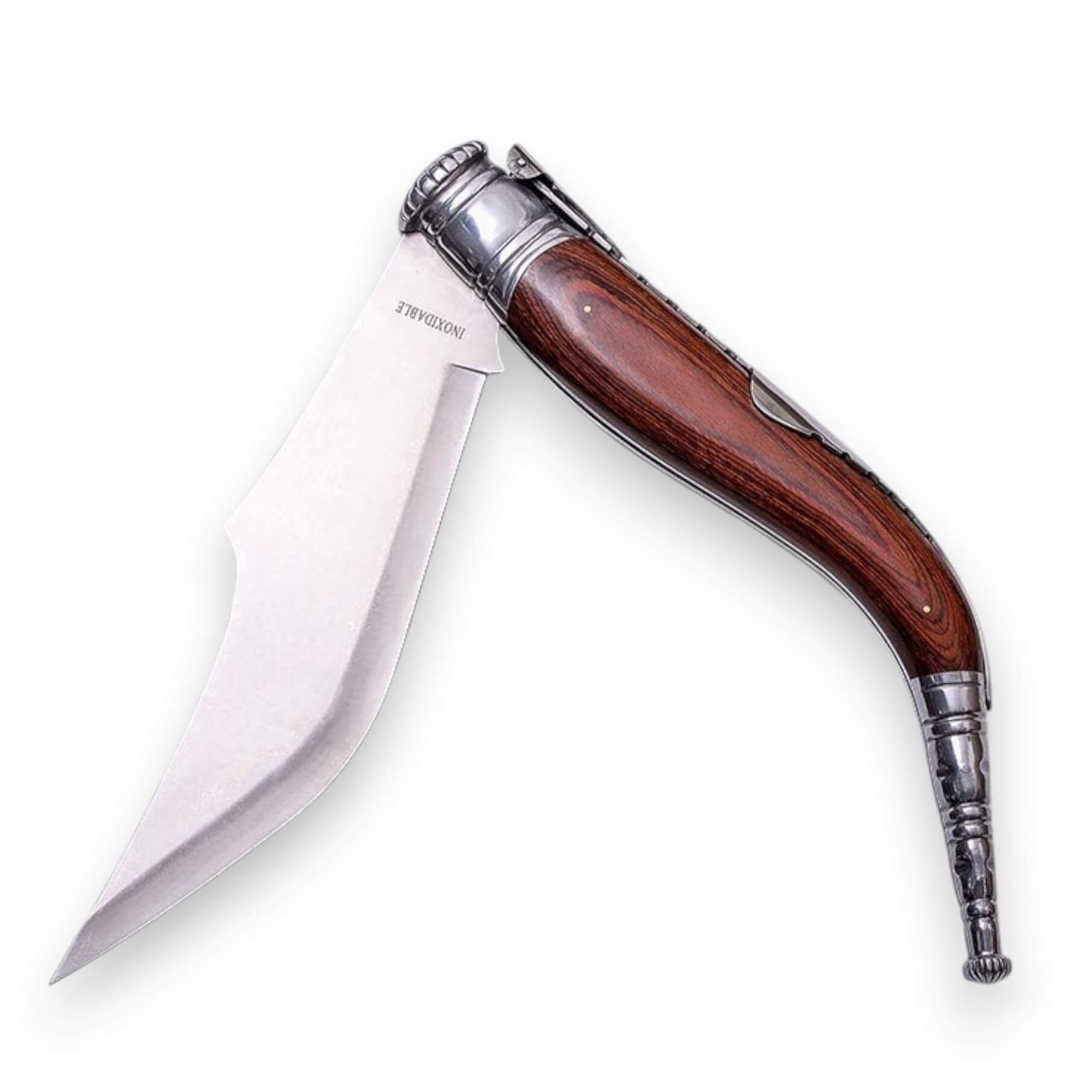 Navaja gigante de carraca con hoja de 34 cm y mango de estamina r...