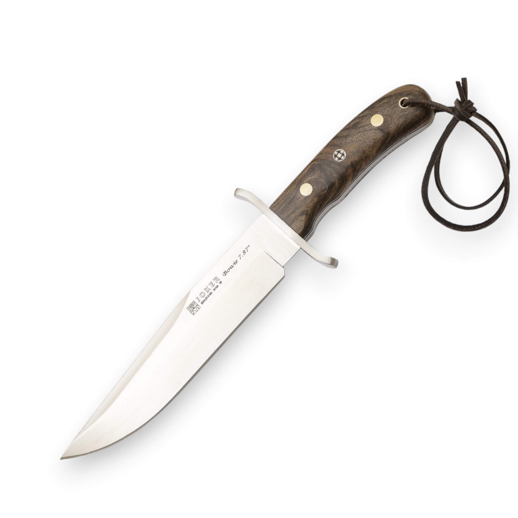 Cuchillo de caza Joker Bowie 7.87" con mango de madera de nogal