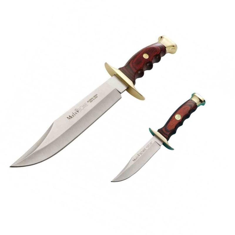 Conjunto de 2 facas de caça Muela Bowie com cabo de madeira prens...