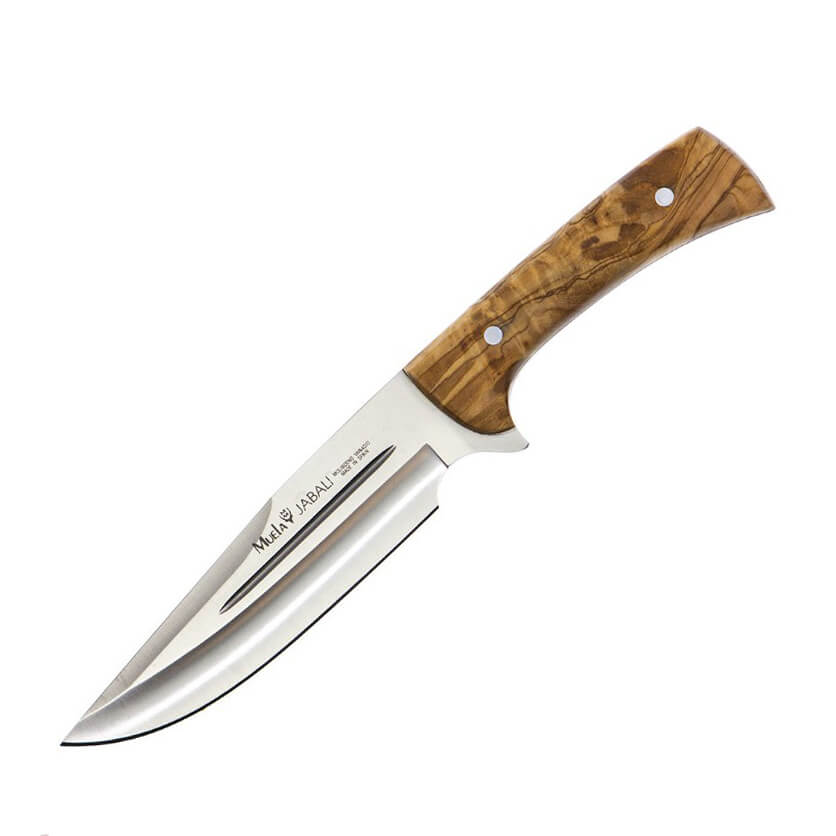 Faca de caça Muela Jabali com cabo de madeira de oliveira e lâmin...