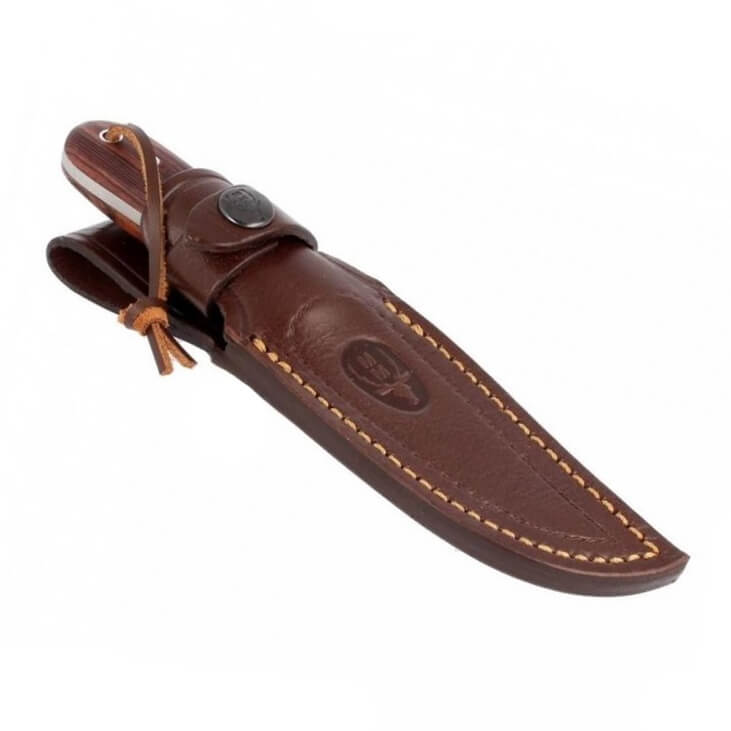 Faca de caça Muela Bison 9NL com cabo em madeira violeta e lâmina de 9 cm