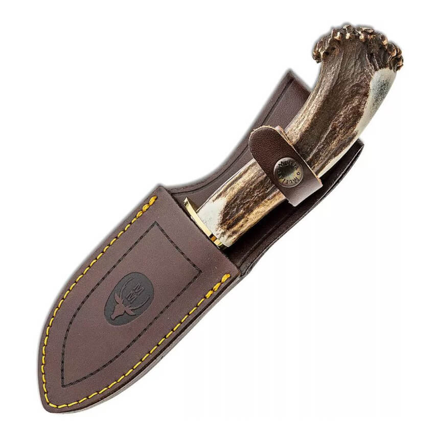 Cuchillo de caza Muela Viper-11S con mango de asta de ciervo y hoja de 11 cm