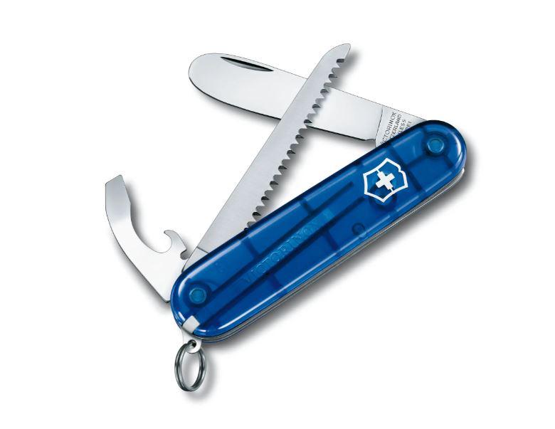 Navaja multiusos My first Victorinox con sierra azul translucido