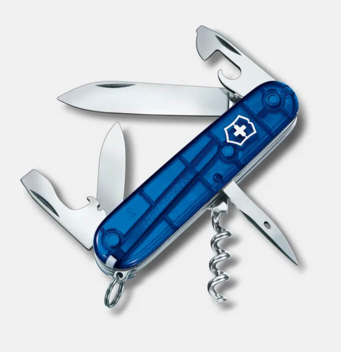 Swiss Army Knife Victorinox Spartan Blue Translucent with 12 func...