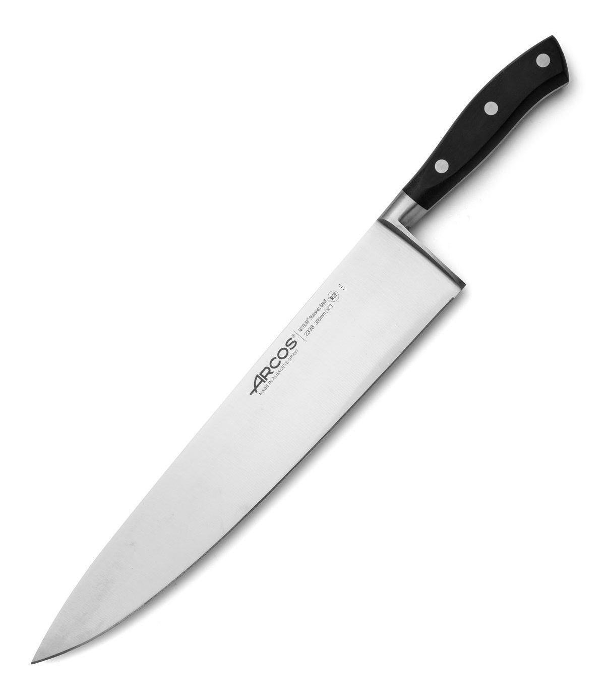 Arcos Riviera black chef's knife with 30 cm NITRUM steel blade