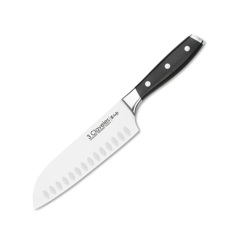 Cuchillo Santoku forjado serie Toledo con mango de POM y hoja de ...