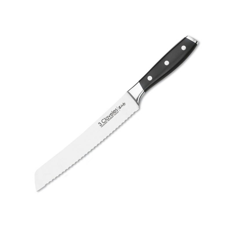 Cuchillo panero con hoja dentada de 20 cm 3 Claveles Toledo