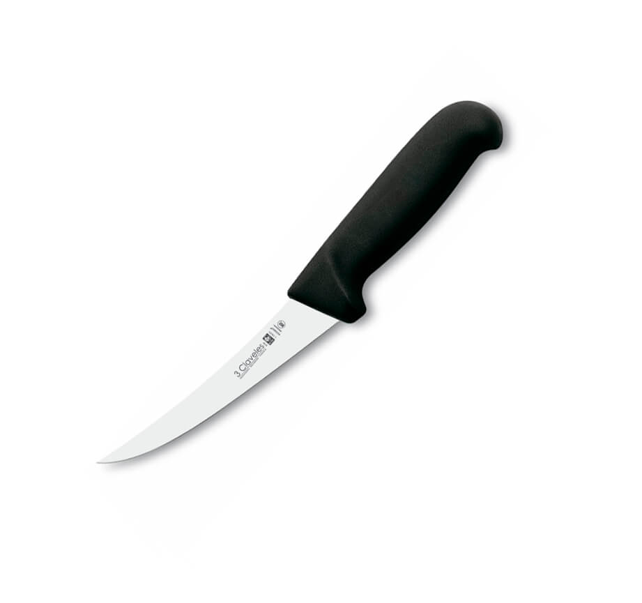 Cuchillo deshuesador curvo con mango negro  y hoja de 13 cm 3 Cla...
