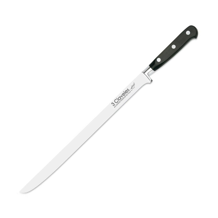 Cuchillo jamonero 3 Claveles forgé con hoja de 30 cm y mango de P...