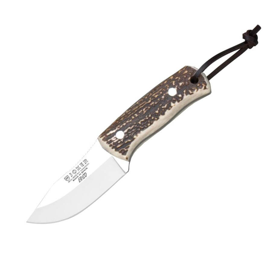 Cuchillo bushcraft Joker Erizo con mango de asta de ciervo