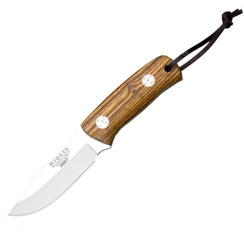 Cuchillo bushcraft Joker Rabbit con mango de madera de bocote
