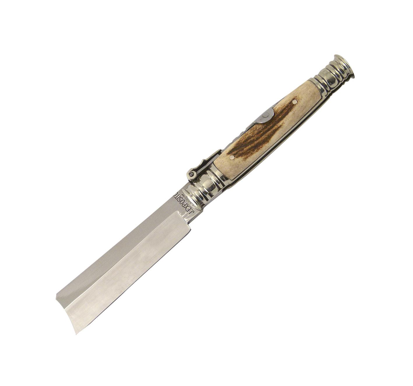 Navaja artesana con mango de asta de ciervo y hoja de 7.5 cm con ...