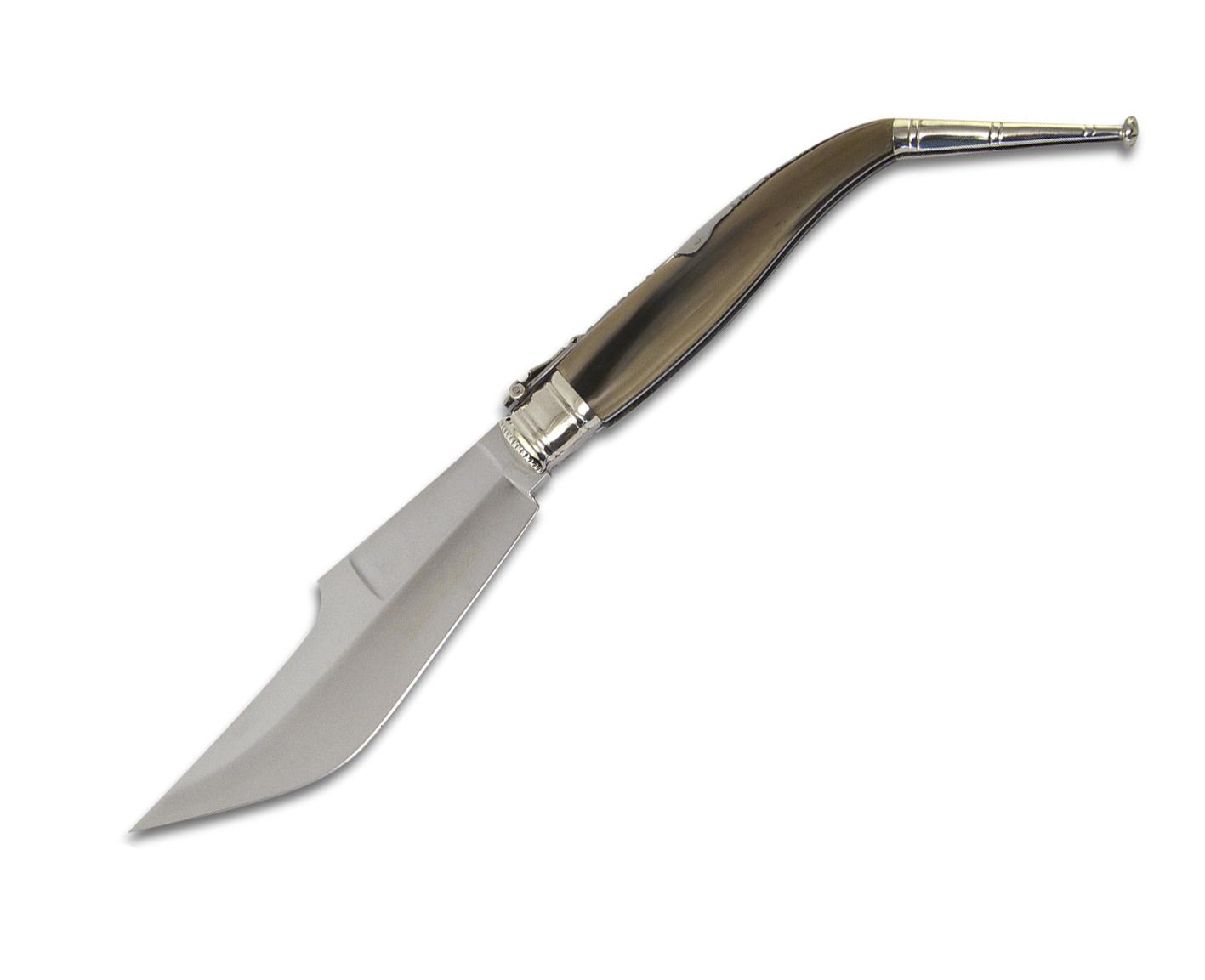 Navaja Artesana Bandolera de Asta de toro y hoja de 18 cm