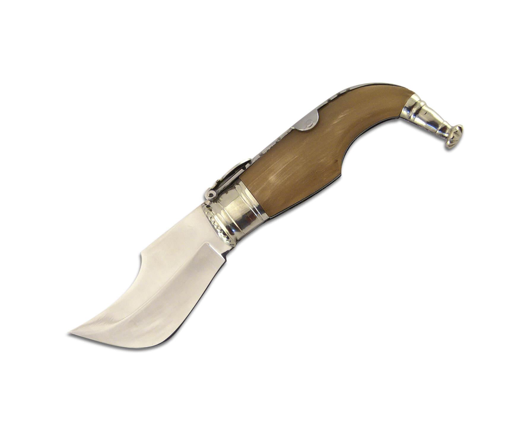 Navaja capaora con mango de asta de toro y hoja de 7,5 cm