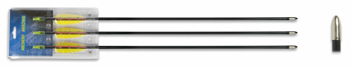 Blister pack of 3 28" shafts