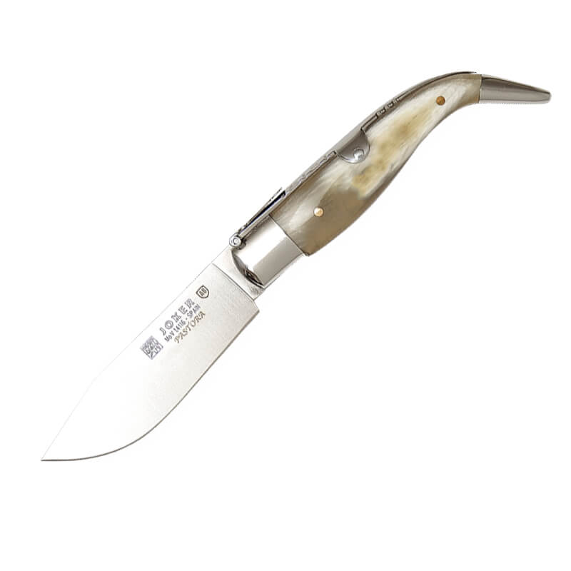 Navaja clasica Pastora Joker con mango de asta de toro con virola...
