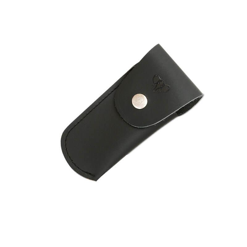 Funda de cuero negra Cudeman, 12,5 cm