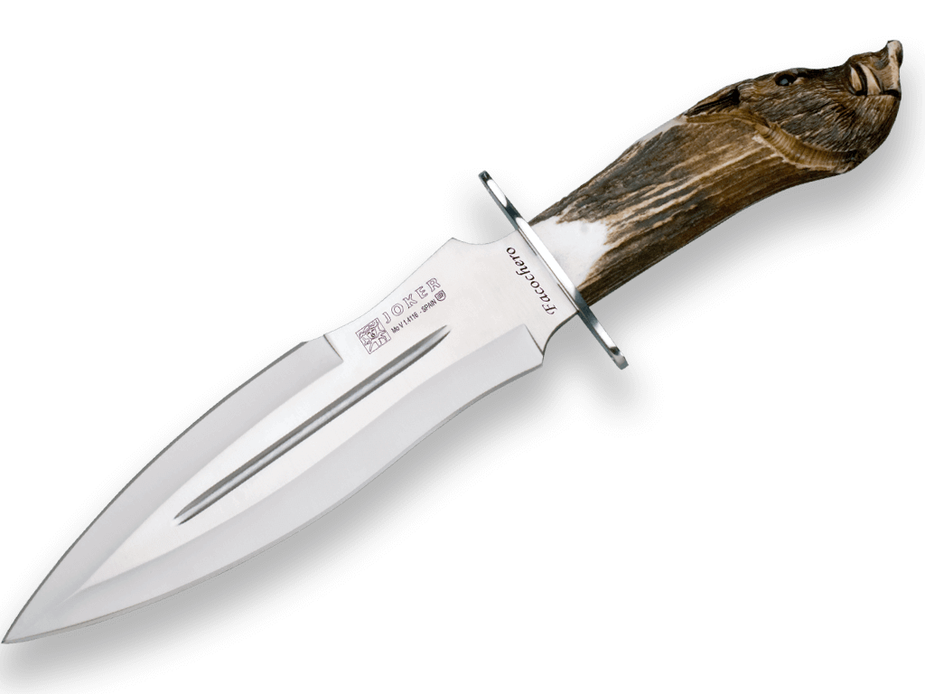 Cuchillo de caza Joker Facochero edición colección con puño de as...