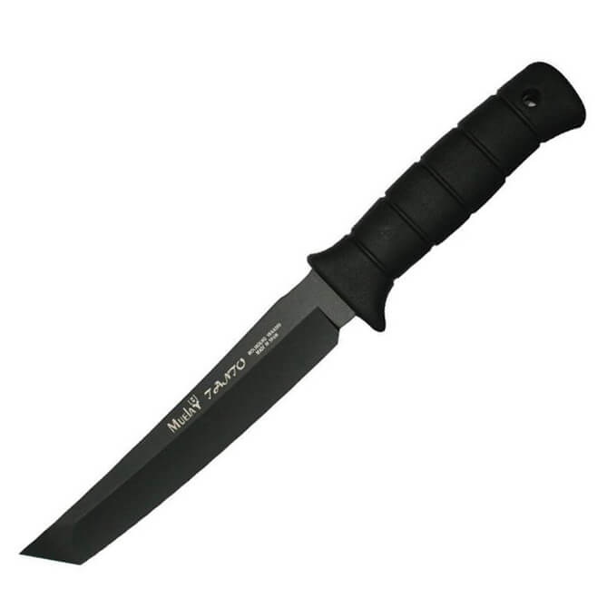 Muela Tanto-19N tactical knife with black rubber handle and 19 cm...