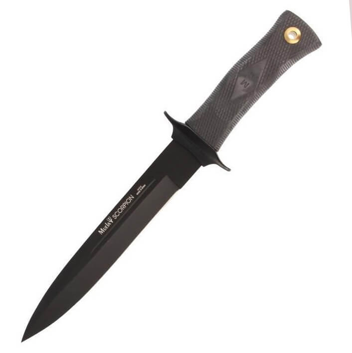 Muela Scorpion-19N hunting knife with black rubber handle and 19 ...