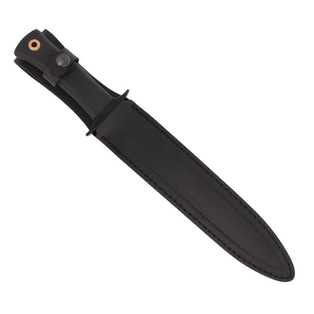 Muela Scorpion-26N hunting knife with black rubber handle and 26 cm black blade