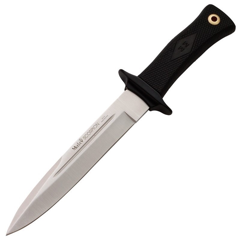 Muela Scorpion-19W hunting knife with black rubber handle and 19 ...