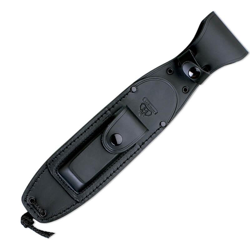 Cudeman Spartan schwarzer Micarta-Griff. Lederscheide.