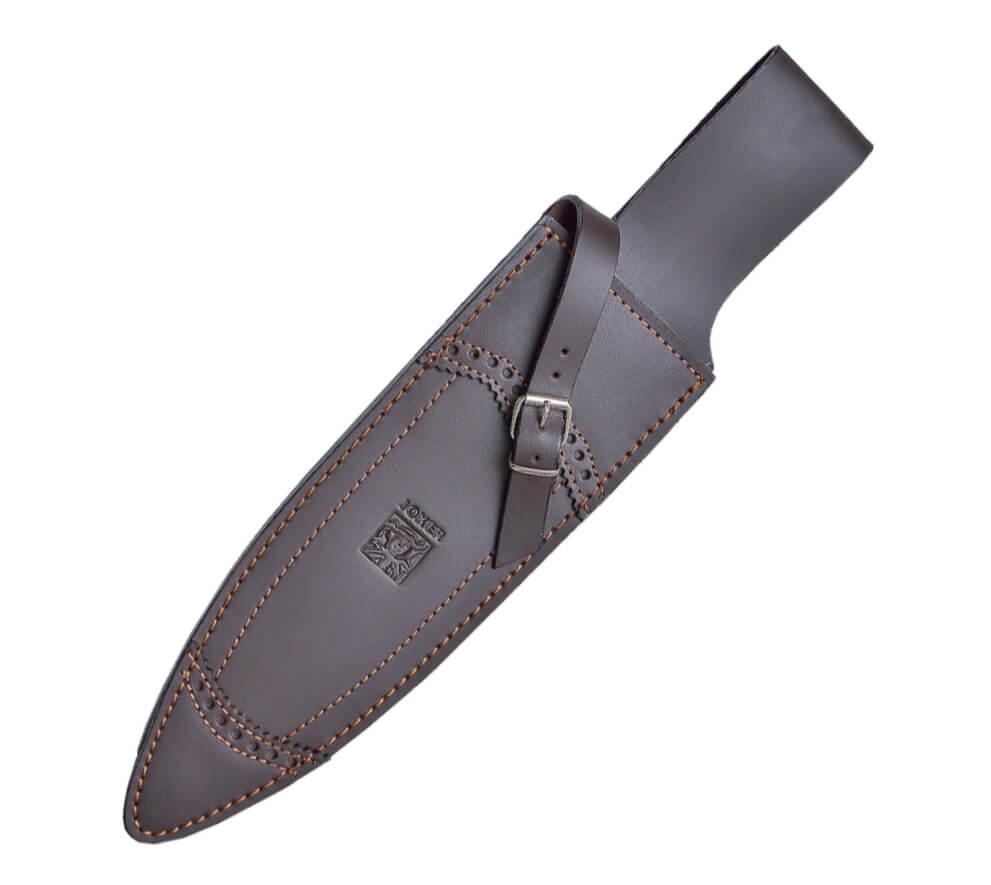 Cuchillo de caza Joker Verraco con puño de asta de ciervo con roseta y hoja de 26 cm