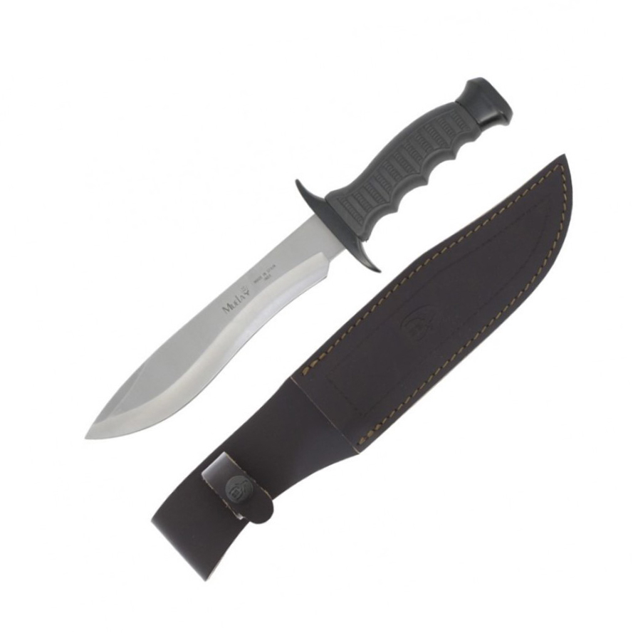 Muela hunting knife 85-161 with black rubber and zamak handle and 16 cm blade