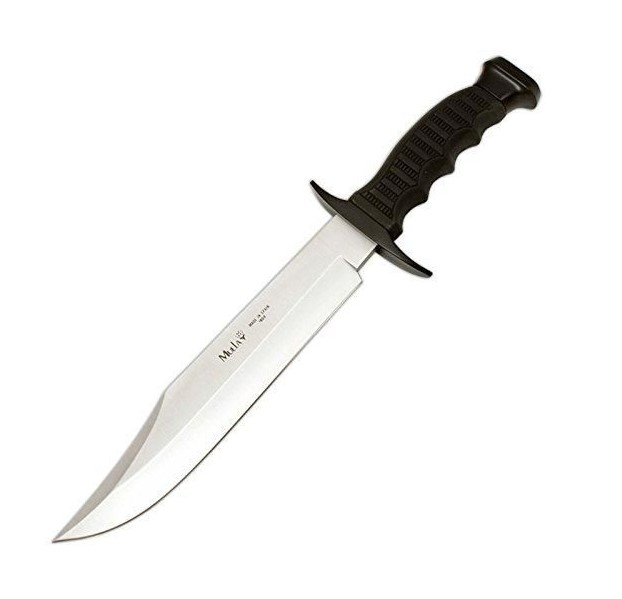 Knife with rubber handle and black zamak