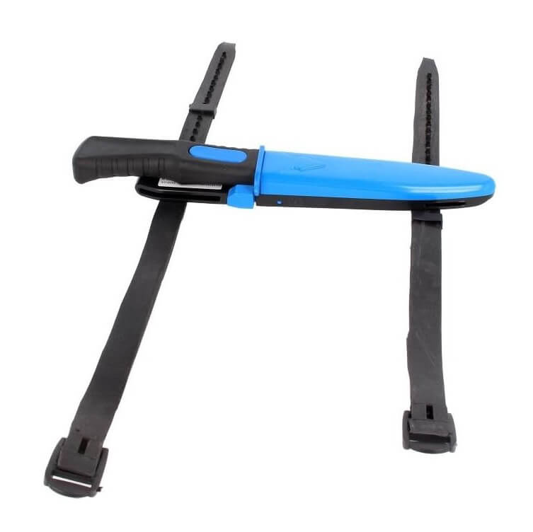 Muela Sub 14.3 Tauchermesser mit schwarzem Gummigriff und 14 cm langer schwarzer Klinge