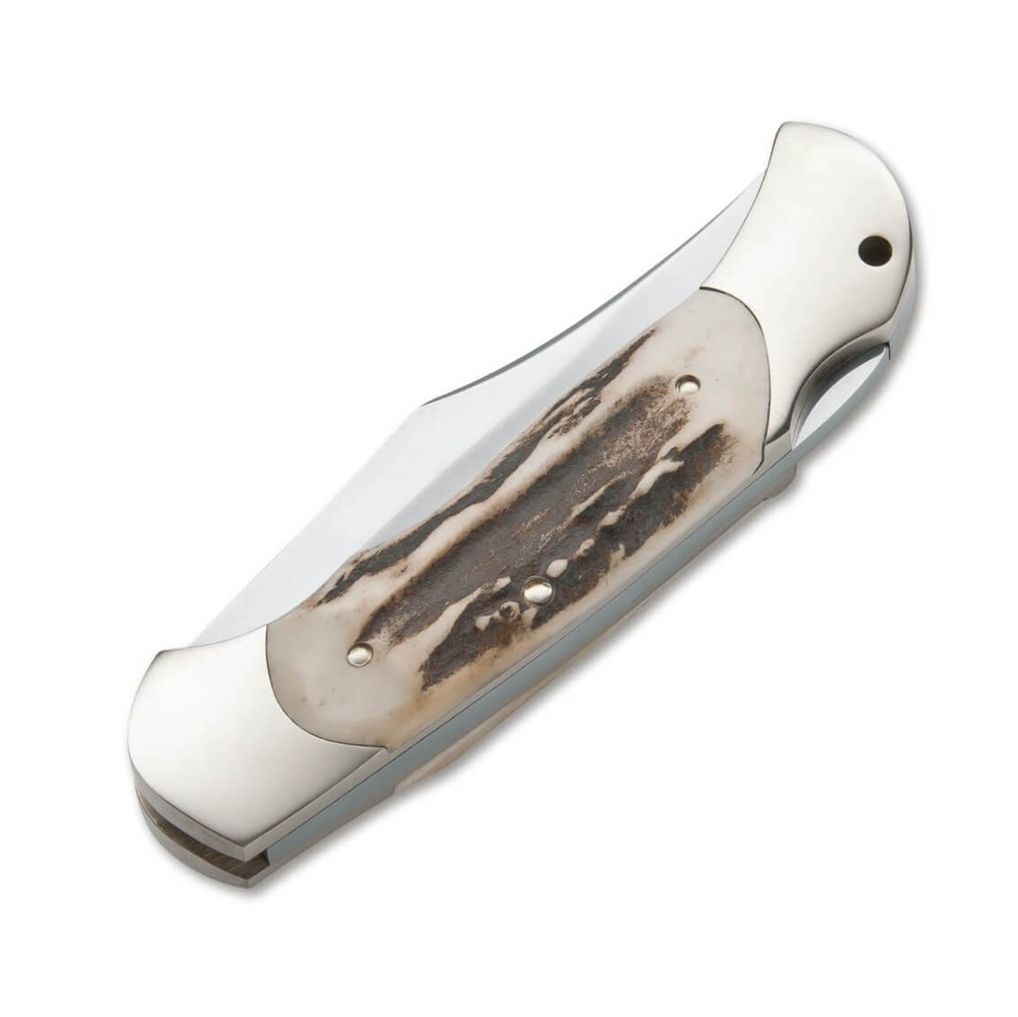 Canivete Boker Optima com cabo de chifre de veado e lâmina de 9 cm