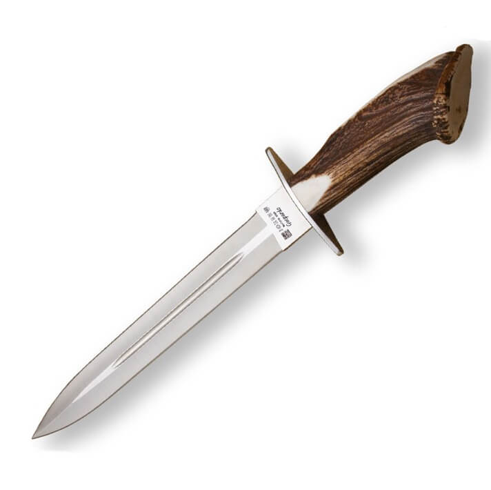 Cuchillo de caza Joker Guepardo con mango de asta de ciervo con r...